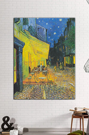 Vincent Van Gogh Terrasse De Cafe De Nuit Kafe Terasda Bir Akşam Kanvas Tablo