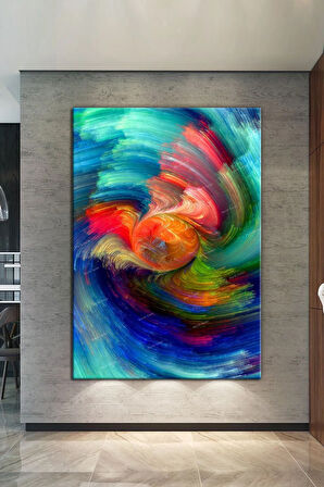 Renkerin Dansı Soyut Sanatsal Kanvas Tablo