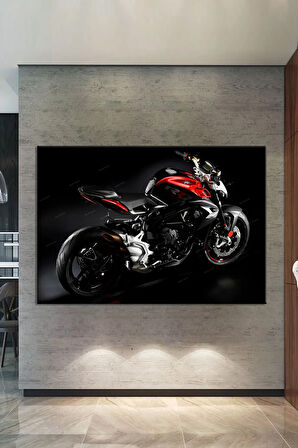 Motosiklet Motorcycle Dekoratif Kanvas Tablo
