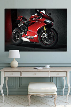 Motosiklet Motorcycle Dekoratif Kanvas Tablo