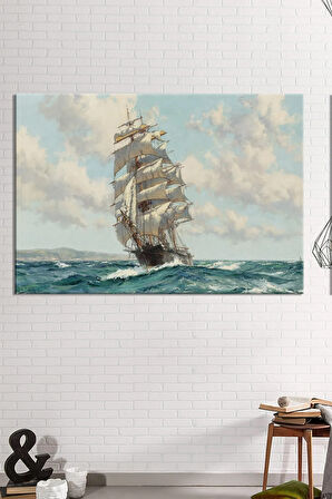Yelkenli Deniz Sanatsal Kanvas Tablo