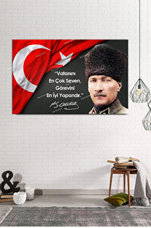 Atatürk   Kanvas Tablo