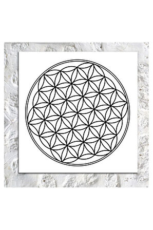 Yaşam Çiçeği Kutsal Geometri Sri Yantra Kanvas Tablo