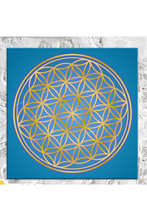 Yaşam Çiçeği Kutsal Geometri Sri Yantra Kanvas Tablo