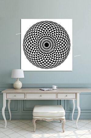 Yaşam Çiçeği Kutsal Geometri Sri Yantra Kanvas Tablo