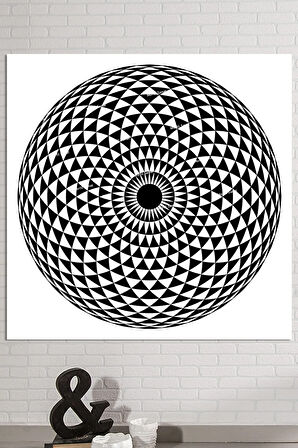 Yaşam Çiçeği Kutsal Geometri Sri Yantra Kanvas Tablo