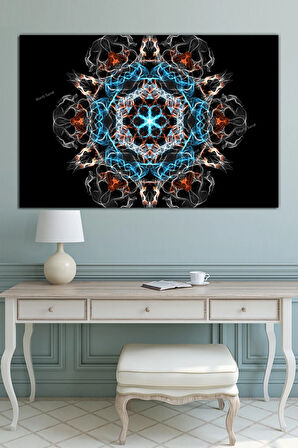 Yaşam Çiçeği Kutsal Geometri Sri Yantra Kanvas Tablo