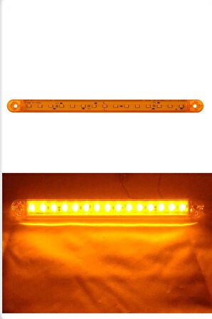 Sarı Led Lamba 15 Ledli Sugeçirmez 12-24 Volt 2.Adet