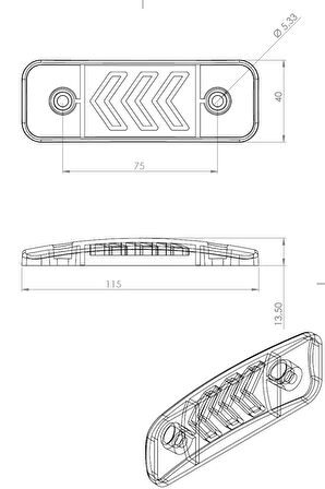 OKLU YAN ETEK LED LAMBA 12-24 VOLT MAVİ 10 ADET