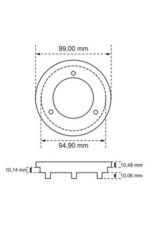 9 Ledli Simit Stop Lamba su geçirmez.12-24 Volt Beyaz-2-Adet