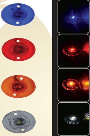 Mini Round Yuvarlak Led Lamba Tek Led Su Geçirmez 12/24 Volt Beyaz 5 Adet