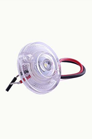 Mini Round Yuvarlak Led Lamba Tek Led Su Geçirmez 12/24 Volt Beyaz 5 Adet