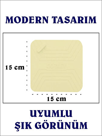 Kötü Koku Önleyici Silikon Mat Banyo Mutfak Lavabo Balkon Gider Tıpası Kapağı Böcek Önleyici ve Koku Giderici Kapak BEJ RENK