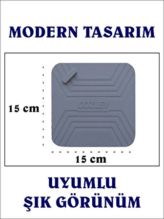 Kötü Koku Önleyici Silikon Mat Banyo Mutfak Lavabo Balkon Gider Tıpası Kapağı Böcek Önleyici ve Koku Giderici Kapak GRİ RENK