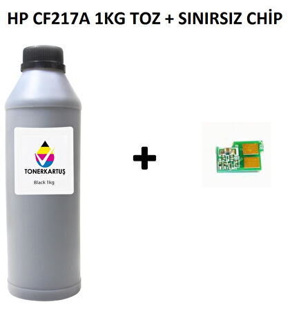 HP CF217A 1KG(20 DOLUM) TOZ + SINIRSIZ ÇİP