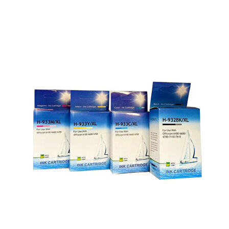 HP 932XL-933XL Muadil Kartuş Seti 6100-6600-6700-7110