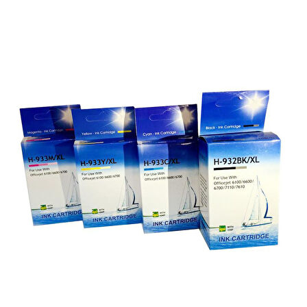 HP 932XL-933XL Muadil Kartuş Seti 6100-6600-6700-7110