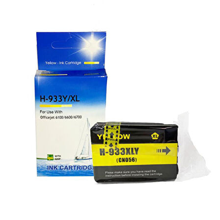 HP 933XL-CN056AE Sarı Muadil Kartuş 825 Sayfa|6100-6600-6700-7110