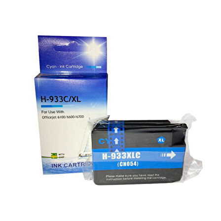 HP 933XL-CN054AE Mavi Muadil Kartuş 825 Sayfa|6100-6600-6700-7110