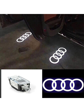 Gjob Audi A4 2014 Kapı Altı LED Logo Tek Kapı 1 Adet