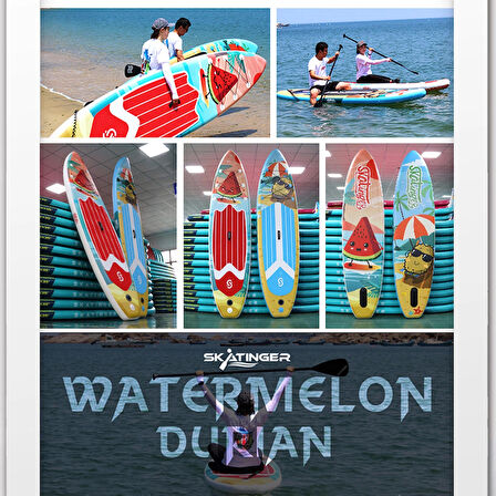 Watermelon 11'  335 Cm Sup Paddle Board Şişme Sörf Tahtası Ölçüleri Geniş Ve Dengeli