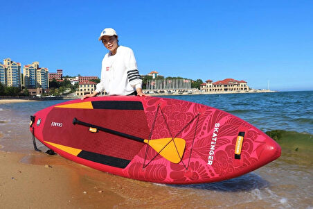 Lethe Boards Skatinger RED Chance Touring 350x82x15 cm Şişme Sörf Tahtası Full Set SUP Paddle Board