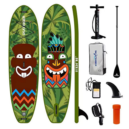 Crazy Tribe Şişme SUP Paddle Board Skatinger Ultra Dengeli Yoga-Gezi 335 x 86 x 15cm Tam Set