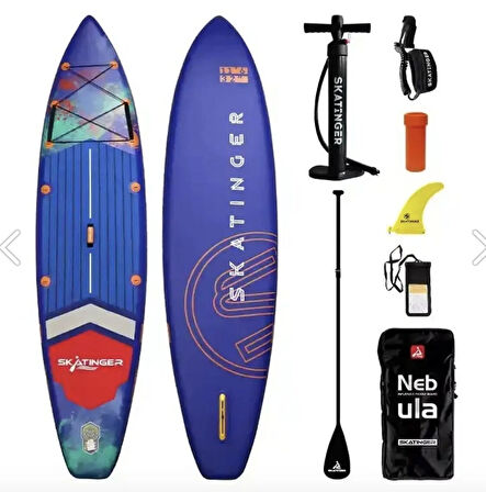 Lethe Boards Mavi Interstellar 350×82cm Paddle Board D-Ring Montajlı SUP Board-Tam Set