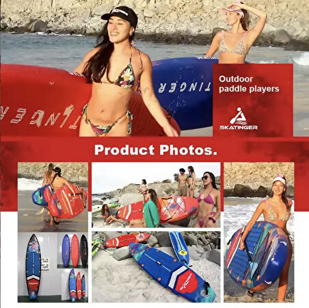 Lethe Boards Mavi Interstellar 350×82cm Paddle Board D-Ring Montajlı SUP Board-Tam Set