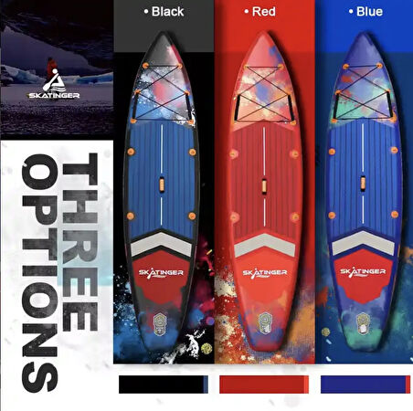 Lethe Boards Mavi Interstellar 350×82cm Paddle Board D-Ring Montajlı SUP Board-Tam Set