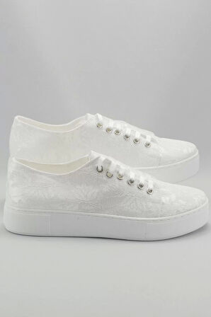 Kadın Moda Şık Beyaz Dolgu Topuklu Ayakkabı Topuklu Düğün Nişan Gece Abiye Ayakkabı