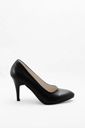 Kadın Moda Şık Siyah Klasik Topuklu Ayakkabı Topuklu Düğün Nişan Gece Abiye Ayakkabı