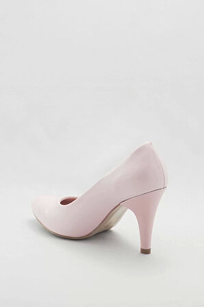Kadın Moda Şık Pudra Klasik Topuklu Ayakkabı Topuklu Düğün Nişan Gece Abiye Ayakkabı