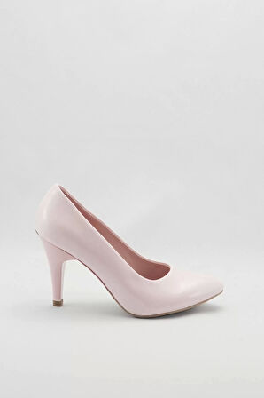 Kadın Moda Şık Pudra Klasik Topuklu Ayakkabı Topuklu Düğün Nişan Gece Abiye Ayakkabı