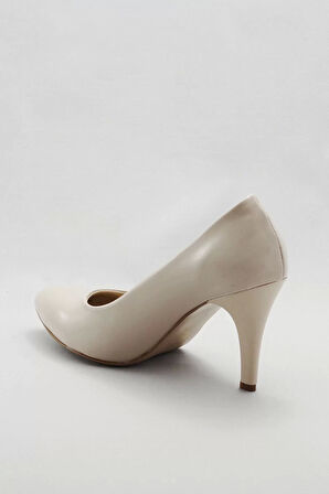 Kadın Moda Şık Ten Klasik Topuklu Ayakkabı Topuklu Düğün Nişan Gece Abiye Ayakkabı