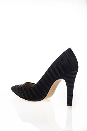 Kadın Moda Şık Çizgili Aynalı Stiletto Topuklu Klasik Ayakkabı Düğün Nişan Gece Abiye Ayakkabı