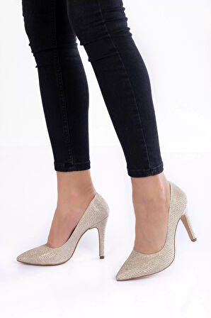 Kadın Moda Şık Mercan Aynalı Stiletto Topuklu Klasik Ayakkabı Düğün Nişan Gece Abiye Ayakkabı