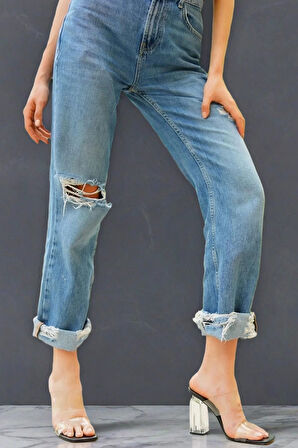 Kadın Şeffaf Bantlı Kalın Topuklu Terlik Modern Tasarım