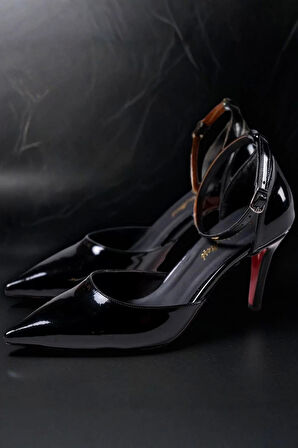 Kadın Elegant Ayakkabı İnce Topuklu Baretli Ayakkabı Stiletto Özel Tasarım Abiye Ayakkabı