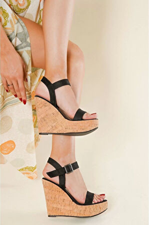 Kadın Elegant Ayakkabı Mantar Dolgu Topuklu Ayakkabı Özel Tasarım Abiye Ayakkabı