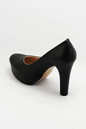 Kadın Moda Şık Siyah Klasik Topuklu Ayakkabı Topuklu Düğün Nişan Gece Abiye Ayakkabı