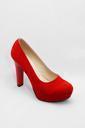 Kadın Moda Şık Kırmızı Klasik Topuklu Ayakkabı Topuklu Düğün Nişan Gece Abiye Ayakkabı