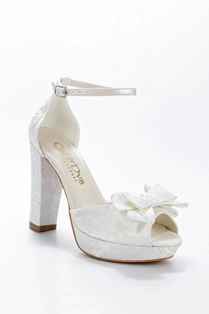 Kadın Moda Şık Gold Sultan Fiyonk Topuklu Zarif Tasarım Düğün Nişan Gece Abiye Ayakkabı