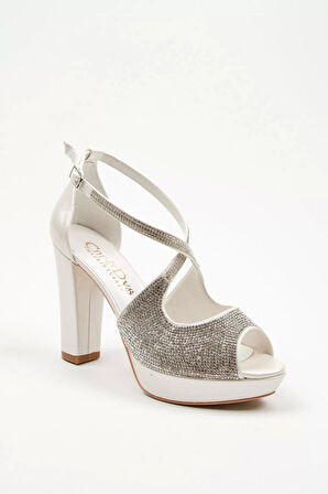 Kadın Moda Şık Gold Yüz Taş Zarif Tasarım Düğün Nişan Gece Abiye Ayakkabı