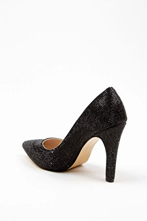 Kadın Moda Şık Gold Full Taş Aynalı Klasik Düğün Nişan Gece Abiye Ayakkabı