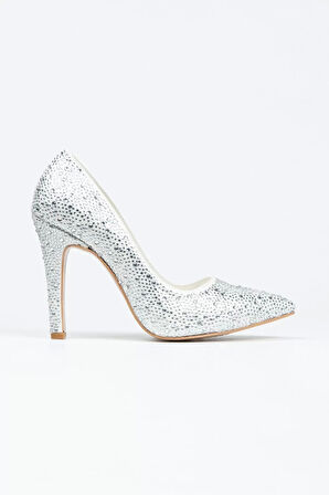 Kadın Moda Şık Rose Sultan Taşlı Klasik Sivri Ince Düğün Nişan Gece Abiye Ayakkabı