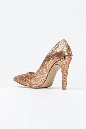 Kadın Moda Şık Rose Sultan Taşlı Klasik Sivri Ince Düğün Nişan Gece Abiye Ayakkabı