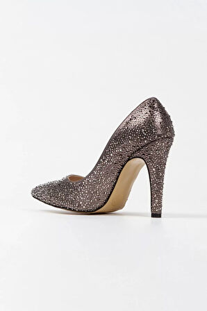 Kadın Moda Şık Rose Sultan Taşlı Klasik Sivri Ince Düğün Nişan Gece Abiye Ayakkabı