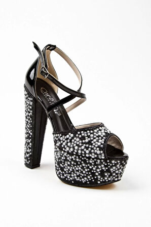 Kadın Moda Şık Gold Ayna Full Inci Düğün Nişan Gece Abiye Ayakkabı