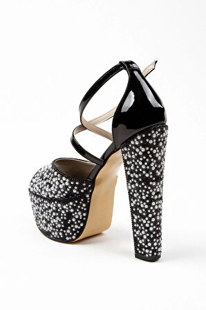 Kadın Moda Şık Gold Ayna Full Inci Düğün Nişan Gece Abiye Ayakkabı